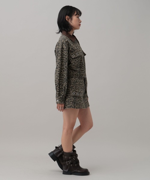 3.3 Field Trip （3.3フィールドトリップ）の「【セットアップ着用可能】3.3 Field Trip／アイレットデザインワークジャケット（ブルゾン・レディース・ブラック/カモフラージュ/レオパード・FREE）」の14枚目の写真