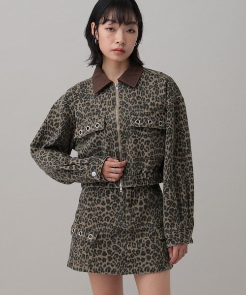 3.3 Field Trip （3.3フィールドトリップ）の「【セットアップ着用可能】3.3 Field Trip／アイレットデザインワークジャケット（ブルゾン・レディース・ブラック/カモフラージュ/レオパード・FREE）」の16枚目の写真