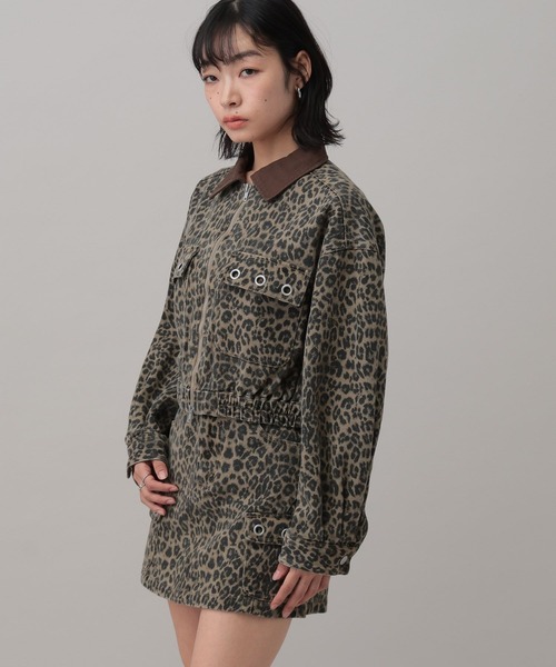 3.3 Field Trip （3.3フィールドトリップ）の「【セットアップ着用可能】3.3 Field Trip／アイレットデザインワークジャケット（ブルゾン・レディース・ブラック/カモフラージュ/レオパード・FREE）」の17枚目の写真