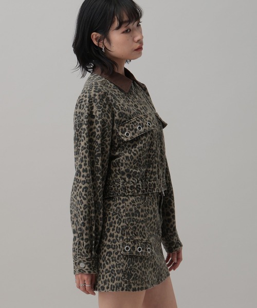 3.3 Field Trip （3.3フィールドトリップ）の「【セットアップ着用可能】3.3 Field Trip／アイレットデザインワークジャケット（ブルゾン・レディース・ブラック/カモフラージュ/レオパード・FREE）」の18枚目の写真