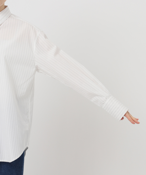 B.C STOCK(ベーセーストック)の「《2枚セット》レースキャミ付きシャツブラウス(シャツ/ブラウス・レディース・ブラック/ホワイト・FREE)」の22枚目の写真