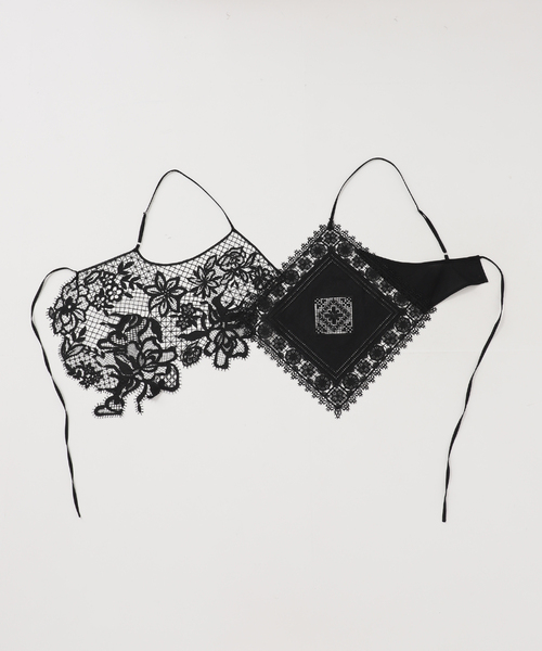 B.C STOCK(ベーセーストック)の「《2枚セット》レースキャミ付きシャツブラウス(シャツ/ブラウス・レディース・ブラック/ホワイト・FREE)」の15枚目の写真