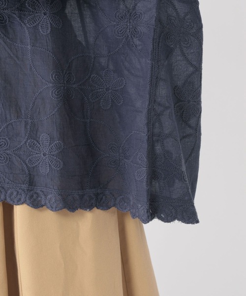 studio CLIP(スタディオクリップ)の「レースフードシャツブルゾン(シャツ/ブラウス・レディース・オフホワイト/ネイビー・FREE)」の22枚目の写真