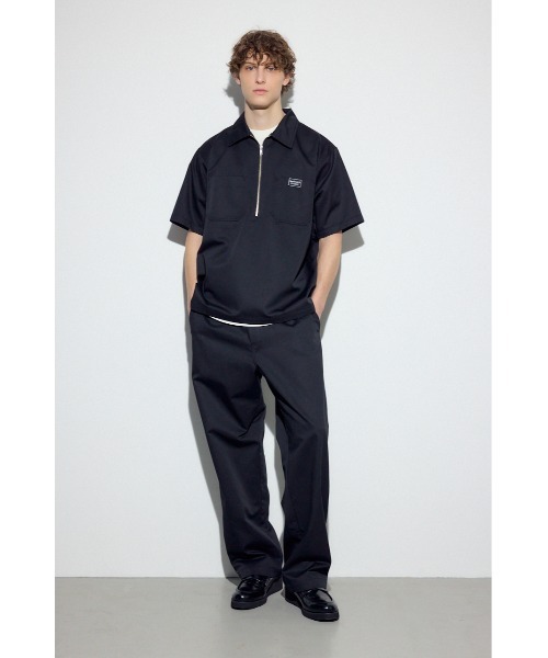 AZUL by moussy（アズールバイマウジー）の「ハーフジップワークシャツ（シャツ/ブラウス・メンズ・ブラック/ベージュ・MEDIUM/LARGE）」の8枚目の写真