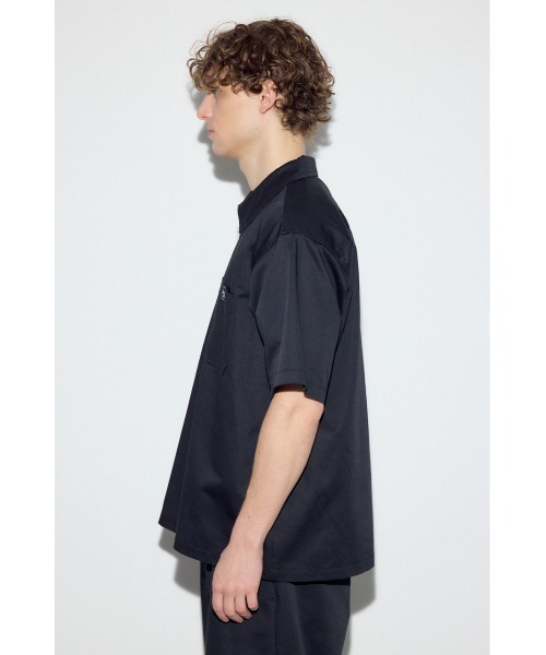 AZUL by moussy（アズールバイマウジー）の「ハーフジップワークシャツ（シャツ/ブラウス・メンズ・ブラック/ベージュ・MEDIUM/LARGE）」の10枚目の写真