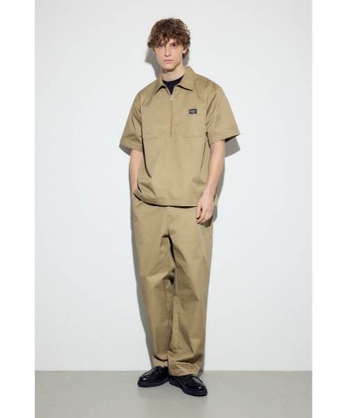 AZUL by moussy（アズールバイマウジー）の「ハーフジップワークシャツ（シャツ/ブラウス・メンズ・ブラック/ベージュ・MEDIUM/LARGE）」の19枚目の写真