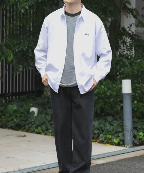 ITEMS URBANRESEARCH(アイテムズ アーバンリサーチ)の「刺繍 オックス レギュラーカラーシャツ(シャツ/ブラウス・メンズ・ホワイト/ブルー・MEDIUM/LARGE)」の6枚目の写真