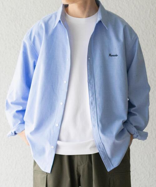 ITEMS URBANRESEARCH(アイテムズ アーバンリサーチ)の「刺繍 オックス レギュラーカラーシャツ(シャツ/ブラウス・メンズ・ホワイト/ブルー・MEDIUM/LARGE)」の10枚目の写真