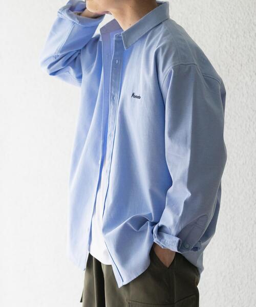 ITEMS URBANRESEARCH(アイテムズ アーバンリサーチ)の「刺繍 オックス レギュラーカラーシャツ(シャツ/ブラウス・メンズ・ホワイト/ブルー・MEDIUM/LARGE)」の12枚目の写真