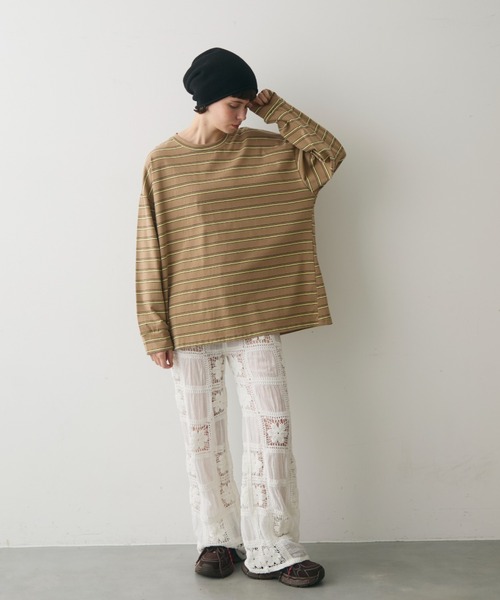 full/fill.(フルフィル)の「flower crochet patchwork pants / フラワークロシェパッチワークパンツ(その他パンツ・レディース・ホワイト/ナチュラル・FREE)」の10枚目の写真