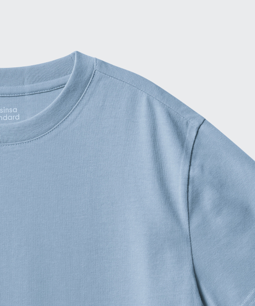 MUSINSA STANDARD KIDS（ムシンサスタンダードキッズ）の「[クールスタンダード] リラックスドクルーネックTシャツ [スカイブルー]（Tシャツ/カットソー・レディース・その他・110/120/130/140/150/160）」の8枚目の写真