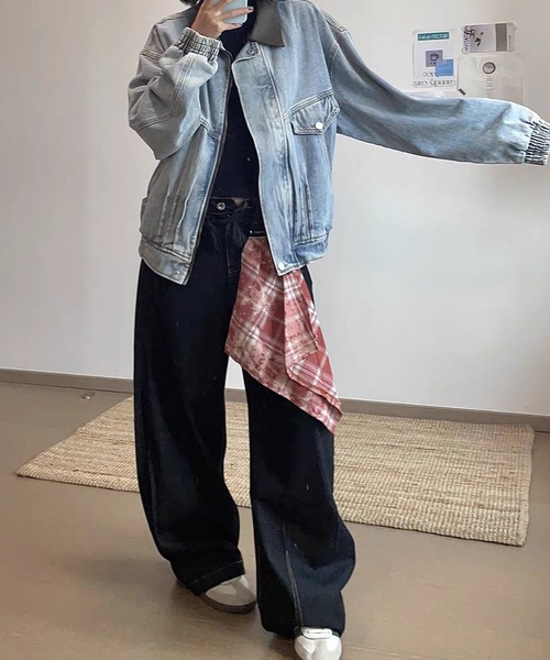 TOBEE(トゥビー)の「【TOBEE】カーブペインターデニムパンツ/スカーフ付き(デニムパンツ・メンズ・ブラック・SMALL/X-LARGE/MEDIUM/LARGE)」の4枚目の写真