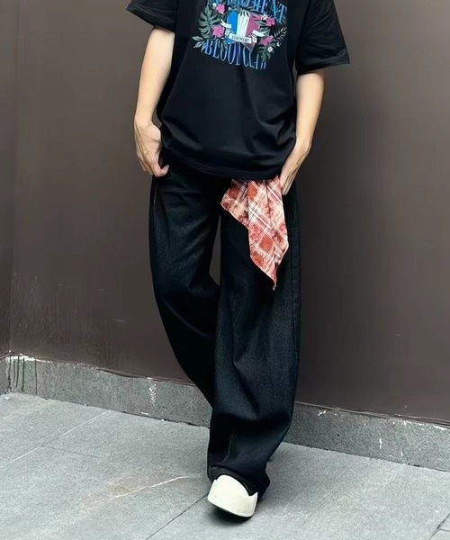 TOBEE(トゥビー)の「【TOBEE】カーブペインターデニムパンツ/スカーフ付き(デニムパンツ・メンズ・ブラック・SMALL/X-LARGE/MEDIUM/LARGE)」の6枚目の写真