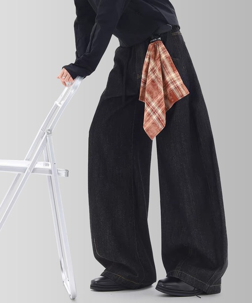 TOBEE(トゥビー)の「【TOBEE】カーブペインターデニムパンツ/スカーフ付き(デニムパンツ・メンズ・ブラック・SMALL/X-LARGE/MEDIUM/LARGE)」の22枚目の写真