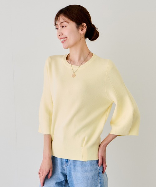 Jayro(ジャイロ)の「シルキータッチパフスリーブニット(Tシャツ/カットソー・レディース・ブラック/グレー/ホワイト系その他/レッド/イエロー・M)」の19枚目の写真