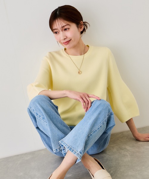 Jayro(ジャイロ)の「シルキータッチパフスリーブニット(Tシャツ/カットソー・レディース・ブラック/グレー/ホワイト系その他/レッド/イエロー・M)」の22枚目の写真
