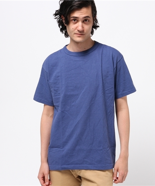 Champion（チャンピオン）の「【Champion/チャンピオン】メンズ MADE IN USA T1011(ティーテンイレブン) ショートスリーブTシャツ（Tシャツ/カットソー・メンズ・オレンジ/バイオレット/ブラック/ホワイト/チャコール/ネイビー/ゴールド/グレー系その他/モスグリーン/イエロー系その他/ブルー系その他/レッド系その他2/アーミー/ライトブルー/マルーン/イエロー・MEDIUM/SMALL/LARGE/X-LARGE）」の9枚目の写真