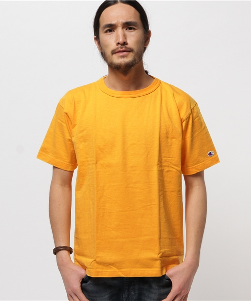 Champion（チャンピオン）の「【Champion/チャンピオン】メンズ MADE IN USA T1011(ティーテンイレブン) ショートスリーブTシャツ（Tシャツ/カットソー・メンズ・オレンジ/バイオレット/ブラック/ホワイト/チャコール/ネイビー/ゴールド/グレー系その他/モスグリーン/イエロー系その他/ブルー系その他/レッド系その他2/アーミー/ライトブルー/マルーン/イエロー・MEDIUM/SMALL/LARGE/X-LARGE）」の16枚目の写真