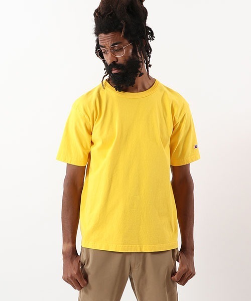 Champion（チャンピオン）の「【Champion/チャンピオン】メンズ MADE IN USA T1011(ティーテンイレブン) ショートスリーブTシャツ（Tシャツ/カットソー・メンズ・オレンジ/バイオレット/ブラック/ホワイト/チャコール/ネイビー/ゴールド/グレー系その他/モスグリーン/イエロー系その他/ブルー系その他/レッド系その他2/アーミー/ライトブルー/マルーン/イエロー・MEDIUM/SMALL/LARGE/X-LARGE）」の11枚目の写真