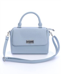 CLEAR BASIC（クリアベーシック）の「ロゴメタル2WAYフラップハンドバッグ［大人 カジュアル 着回し力抜群］≪新作≫（ハンドバッグ）」