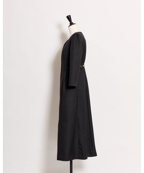 NOELA（ノエラ）の「フロントファスナーパイピングワンピース（ワンピース・レディース・ブラック/ベージュ・M/S）」の18枚目の写真