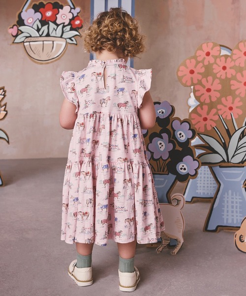 Cath Kidston(キャスキッドソン)の「キッズ ティアード ワンピース Pony(ワンピース・キッズ・ピンク・122/110/98)」の4枚目の写真