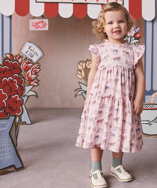 Cath Kidston(キャスキッドソン)の「キッズ ティアード ワンピース Pony(ワンピース・キッズ・ピンク・122/110/98)」の3枚目の写真
