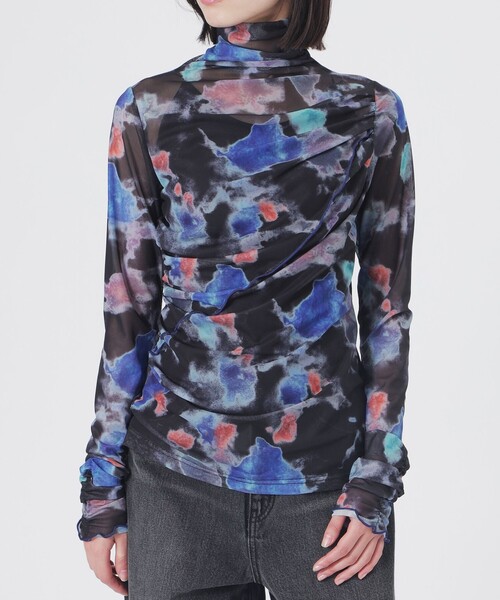 LOVELESS（ラブレス）の「ニュアンスプリントシアープルオーバー（Tシャツ/カットソー・レディース・ピンク系その他2/ホワイト系その他/ブラック・36）」の5枚目の写真