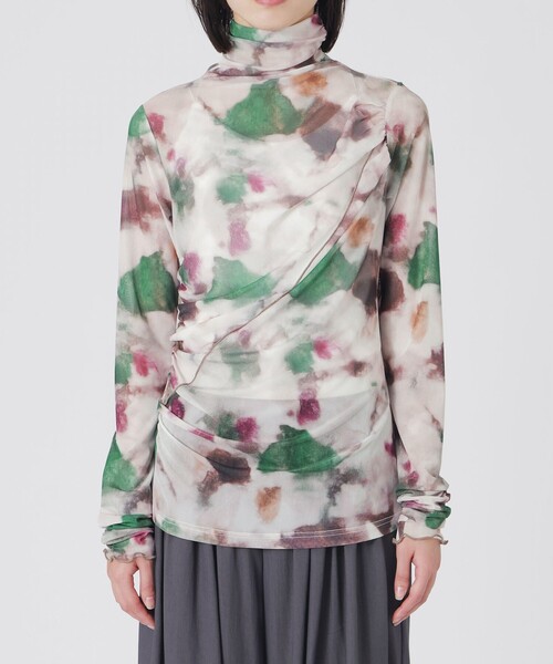 LOVELESS（ラブレス）の「ニュアンスプリントシアープルオーバー（Tシャツ/カットソー・レディース・ピンク系その他2/ホワイト系その他/ブラック・36）」の13枚目の写真