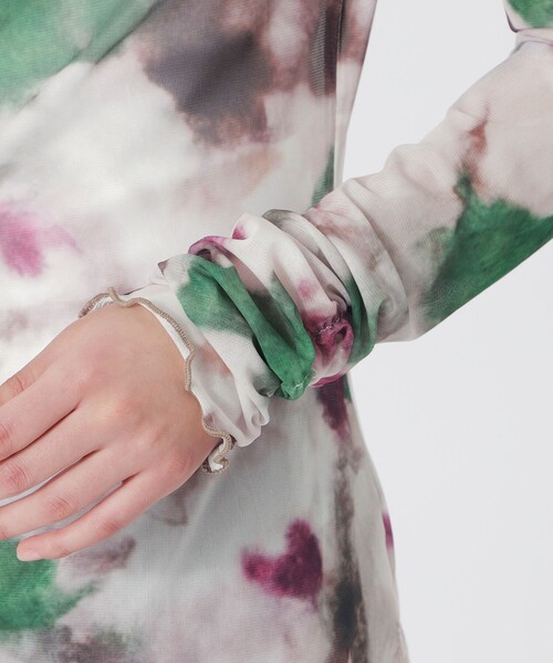 LOVELESS（ラブレス）の「ニュアンスプリントシアープルオーバー（Tシャツ/カットソー・レディース・ピンク系その他2/ホワイト系その他/ブラック・36）」の16枚目の写真