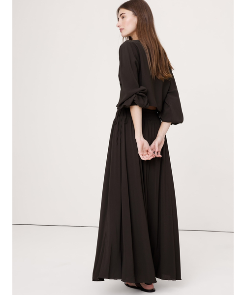 Banana Republic(バナナリパブリック)の「スモックド ジョーゼット マキシ スカート(スカート・レディース・ブラウン/アイボリー・L/M/S/XS)」の7枚目の写真