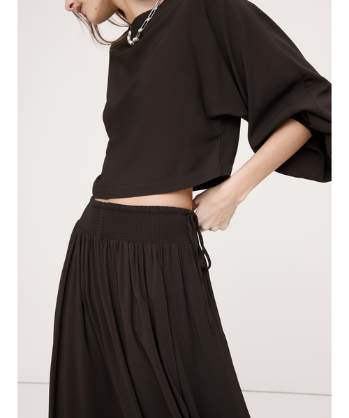 Banana Republic(バナナリパブリック)の「スモックド ジョーゼット マキシ スカート(スカート・レディース・ブラウン/アイボリー・L/M/S/XS)」の5枚目の写真