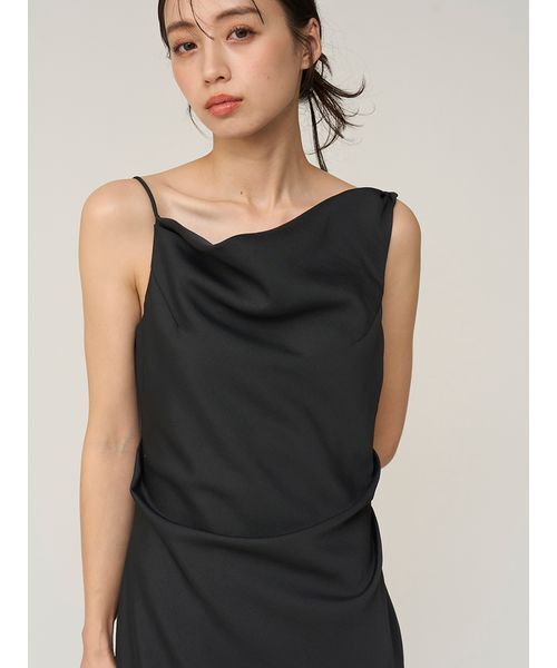 SNIDEL（スナイデル）の「ドレープキャミワンピース（ワンピース・レディース・その他/ブラック/アイボリー・1/0）」の5枚目の写真