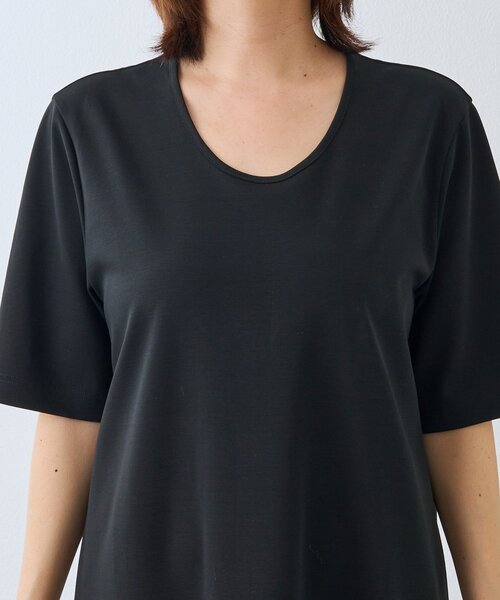 RIVE DROITE（リヴドロワ）の「予約【接触冷感・紫外線防止素材】ゴブソデカットソーワンピース（ワンピース・レディース・ブラック/ブラウン・40/38/36）」の14枚目の写真