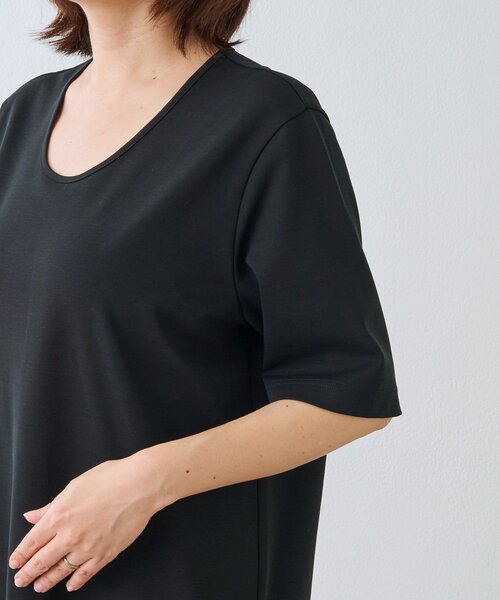 RIVE DROITE（リヴドロワ）の「予約【接触冷感・紫外線防止素材】ゴブソデカットソーワンピース（ワンピース・レディース・ブラック/ブラウン・40/38/36）」の15枚目の写真