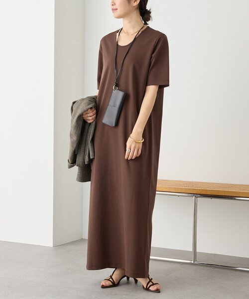 RIVE DROITE（リヴドロワ）の「予約【接触冷感・紫外線防止素材】ゴブソデカットソーワンピース（ワンピース・レディース・ブラック/ブラウン・40/38/36）」の22枚目の写真