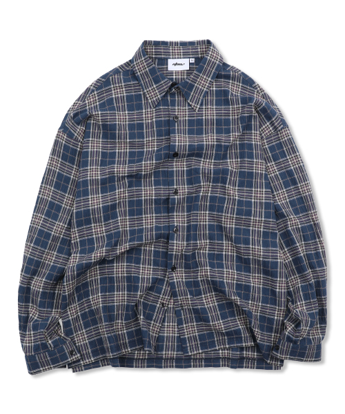 XTONZ（エクストーンズ）の「XTS042 ライトチェックシャツ (ネイビー)（シャツ/ブラウス・レディース・その他・MEDIUM/LARGE）」の3枚目の写真
