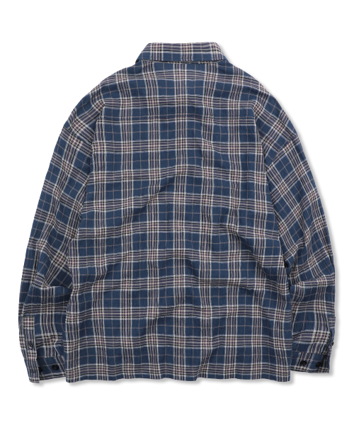 XTONZ（エクストーンズ）の「XTS042 ライトチェックシャツ (ネイビー)（シャツ/ブラウス・レディース・その他・MEDIUM/LARGE）」の4枚目の写真