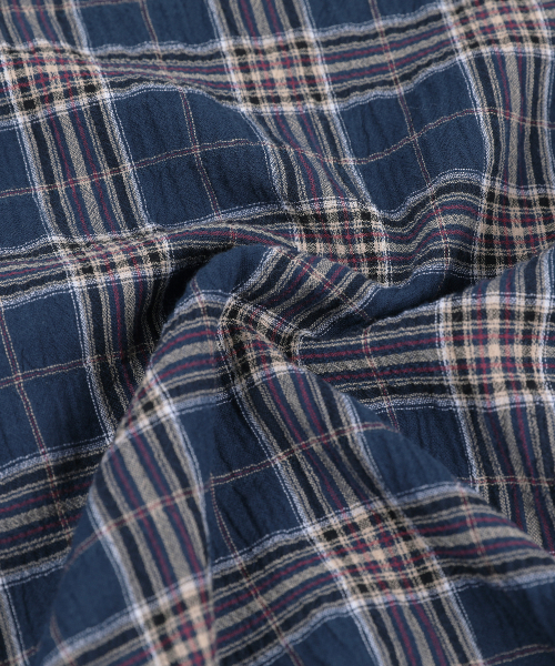 XTONZ（エクストーンズ）の「XTS042 ライトチェックシャツ (ネイビー)（シャツ/ブラウス・レディース・その他・MEDIUM/LARGE）」の5枚目の写真