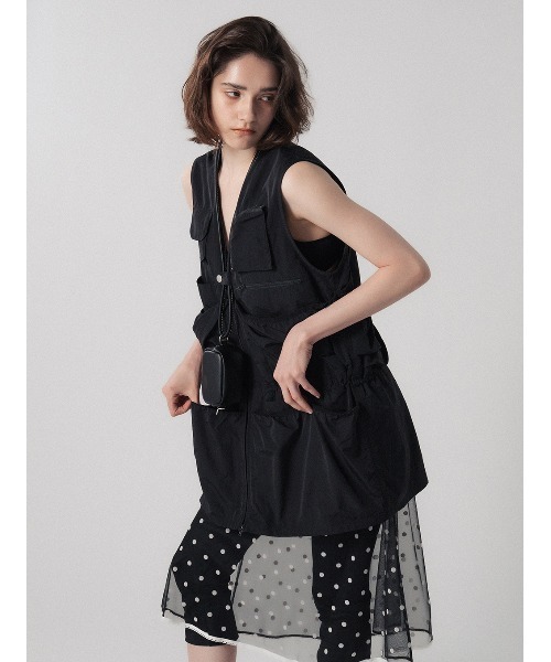ELCHELE(エルチェレ)の「EPIC UTILITY VEST(ベスト・レディース・ライトブルー/アイボリー/ブラック・FREE)」の15枚目の写真