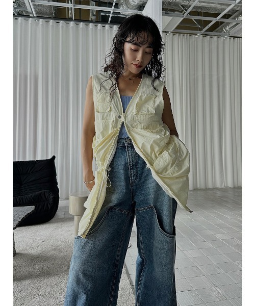 ELCHELE(エルチェレ)の「EPIC UTILITY VEST(ベスト・レディース・ライトブルー/アイボリー/ブラック・FREE)」の20枚目の写真