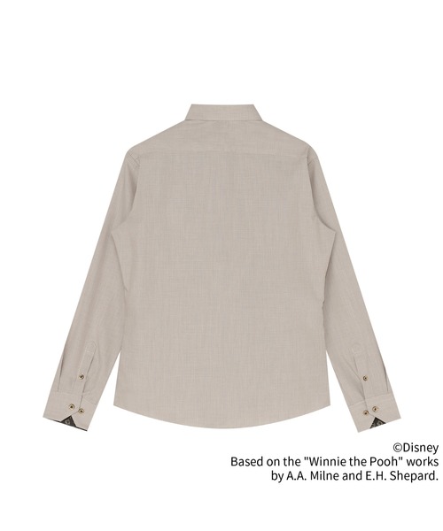 TOKYO SHIRTS（トウキョウシャツ）の「【くまのプーさん】形態安定ノンアイロン ワイド 長袖ビジネスワイシャツ（ビジネスシャツ・レディース・ブラウン・L/M/S）」の2枚目の写真