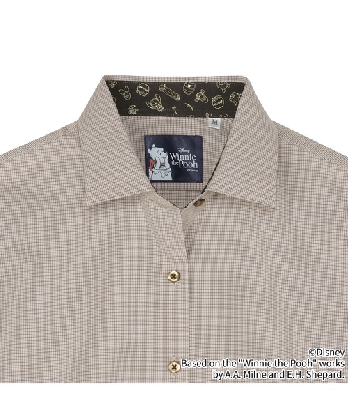 TOKYO SHIRTS（トウキョウシャツ）の「【くまのプーさん】形態安定ノンアイロン ワイド 長袖ビジネスワイシャツ（ビジネスシャツ・レディース・ブラウン・L/M/S）」の3枚目の写真
