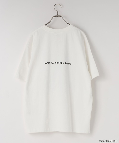 LOWRYS FARM（ローリーズファーム）の「【ガチャピン・ムック】Tシャツ　658174（Tシャツ/カットソー・レディース・オフホワイト/チャコールグレー・FREE）」の5枚目の写真