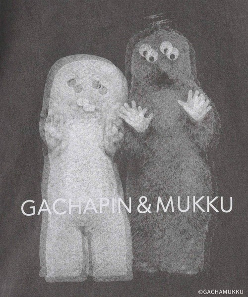 LOWRYS FARM（ローリーズファーム）の「【ガチャピン・ムック】Tシャツ　658174（Tシャツ/カットソー・レディース・オフホワイト/チャコールグレー・FREE）」の6枚目の写真