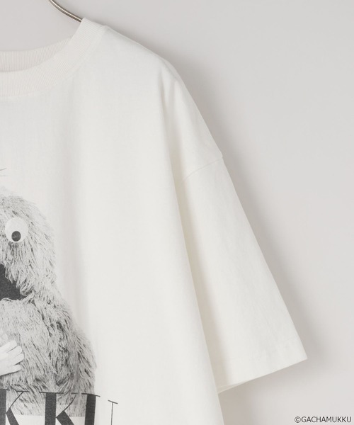 LOWRYS FARM（ローリーズファーム）の「【ガチャピン・ムック】Tシャツ　658174（Tシャツ/カットソー・レディース・オフホワイト/チャコールグレー・FREE）」の8枚目の写真