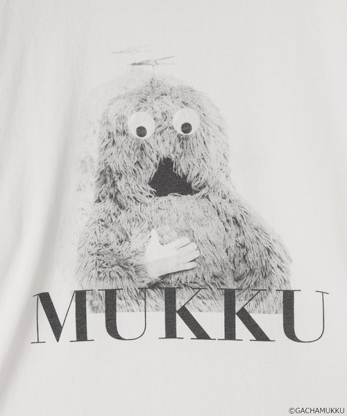 LOWRYS FARM（ローリーズファーム）の「【ガチャピン・ムック】Tシャツ　658174（Tシャツ/カットソー・レディース・オフホワイト/チャコールグレー・FREE）」の10枚目の写真