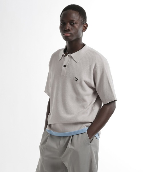 HARE(ハレ)の「HAREロゴニットポロ(HARE)(ポロシャツ・メンズ・グレー/ブルー/ブラック/ブラウン・SMALL/MEDIUM)」の16枚目の写真
