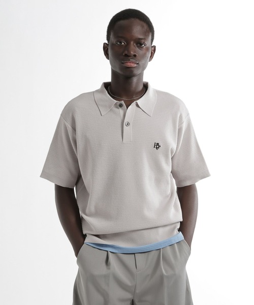 HARE(ハレ)の「HAREロゴニットポロ(HARE)(ポロシャツ・メンズ・グレー/ブルー/ブラック/ブラウン・SMALL/MEDIUM)」の17枚目の写真