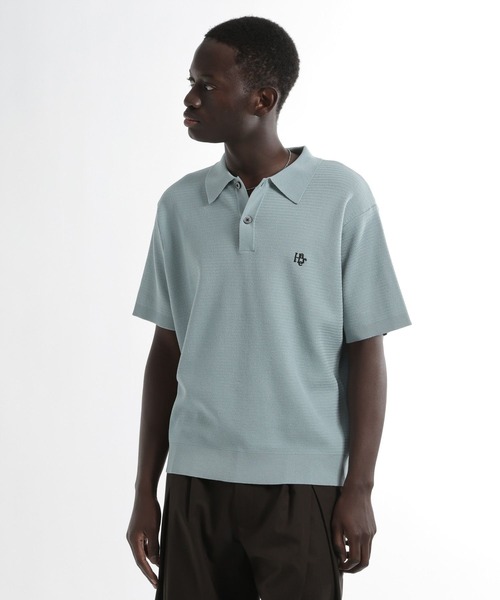 HARE(ハレ)の「HAREロゴニットポロ(HARE)(ポロシャツ・メンズ・グレー/ブルー/ブラック/ブラウン・SMALL/MEDIUM)」の21枚目の写真